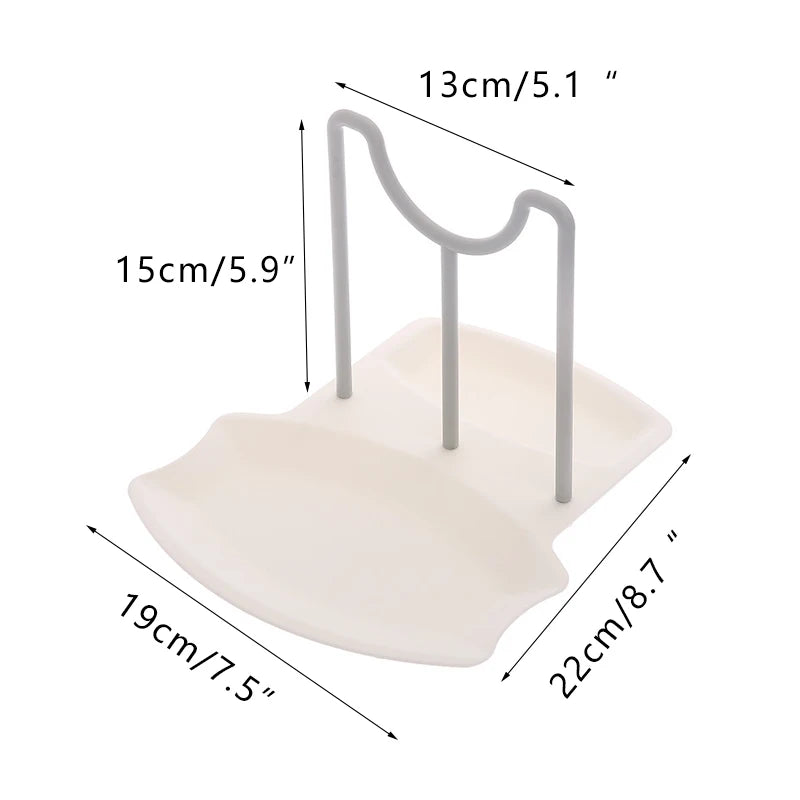 Organisateur de cuisine Spatule Couvercle de casserole Étagère Repose-cuillère en plastique Ustensile Multifonction Égouttoir à vaisselle Organisateur Outils de cuisine