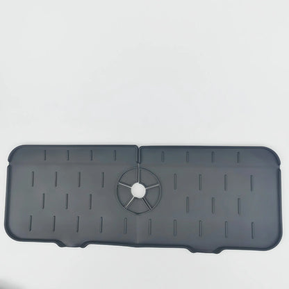 Tapis absorbant en silicone pour robinet, ustensile de cuisine, étagère, évier, récupérateur d'éclaboussures, tapis de protection pour comptoir, tapis de drainage de salle de bain, accessoires