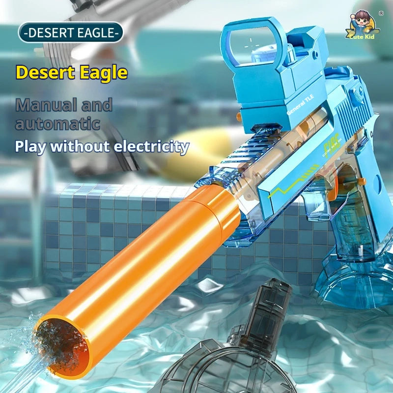 Pistolet à eau électrique Desert Eagle Squirt Toy Pistolets à eau puissants Jouets pour enfants Pistolets automatiques Jouets d'été